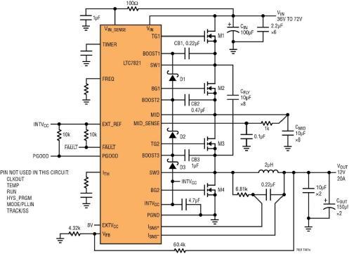  72V混合式DC/DC方案使中間總線(xiàn)轉(zhuǎn)換器尺寸銳減50%